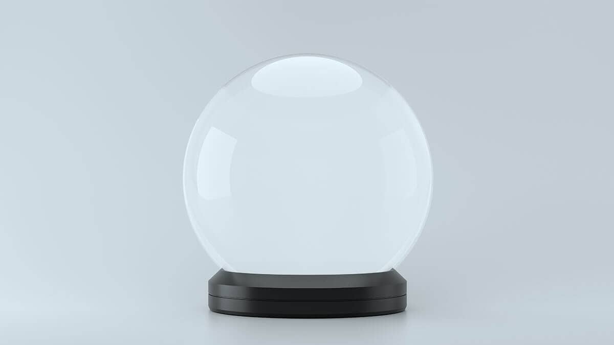 Crystal ball representing demand forecasting.