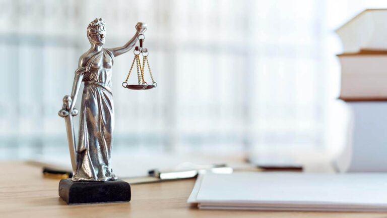 Lady Justice statue.