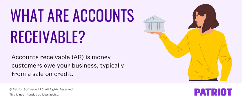 What are accounts receivable? Accounts receivable (AR) is money customers owe your business, typically from a sale on credit.