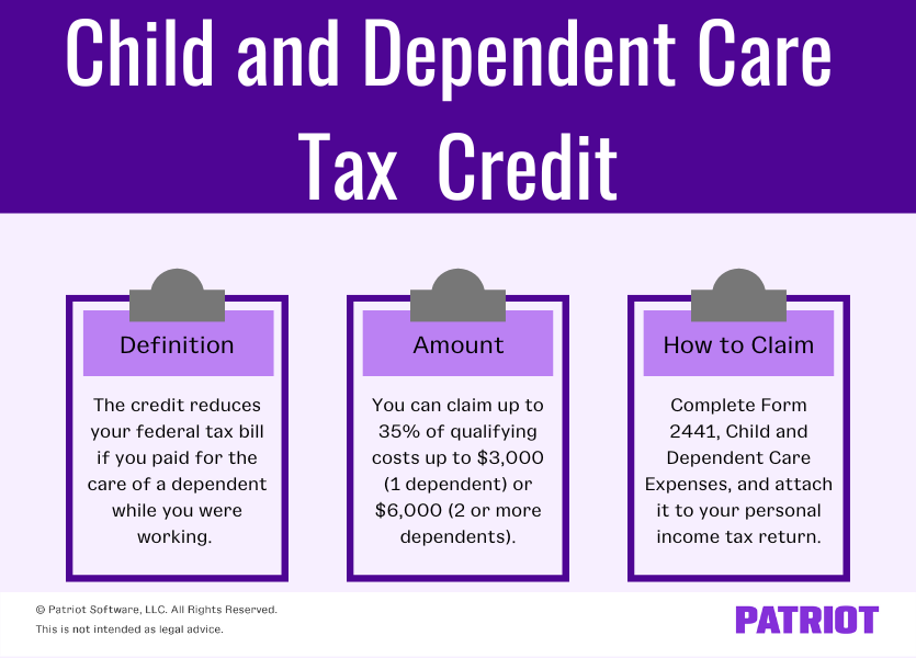 child and dependent care tax credit: definition, amount, how to claim