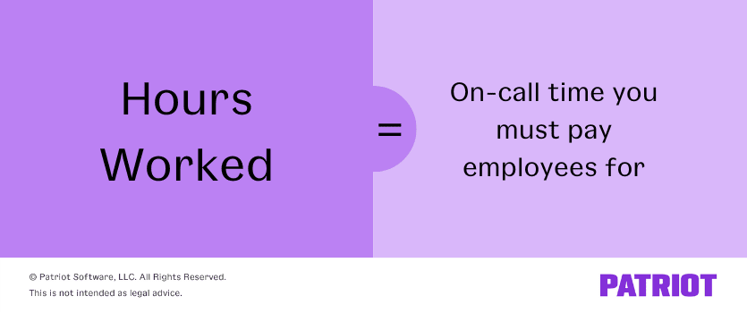 Hours worked = on-call time you must pay employees for