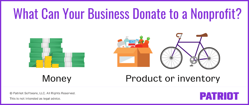 What can your business donate to a nonprofit? Money, product or inventory