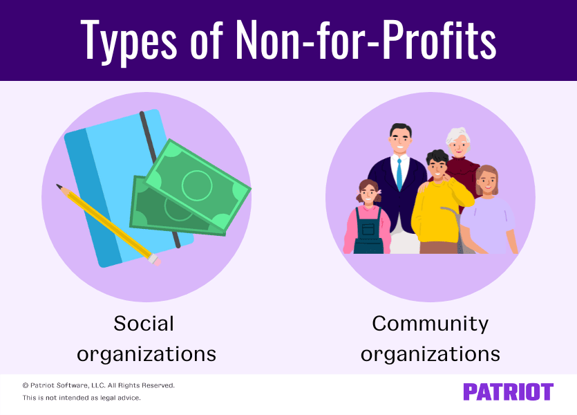 Types of not-for-profits: Social organizations and community organizations 