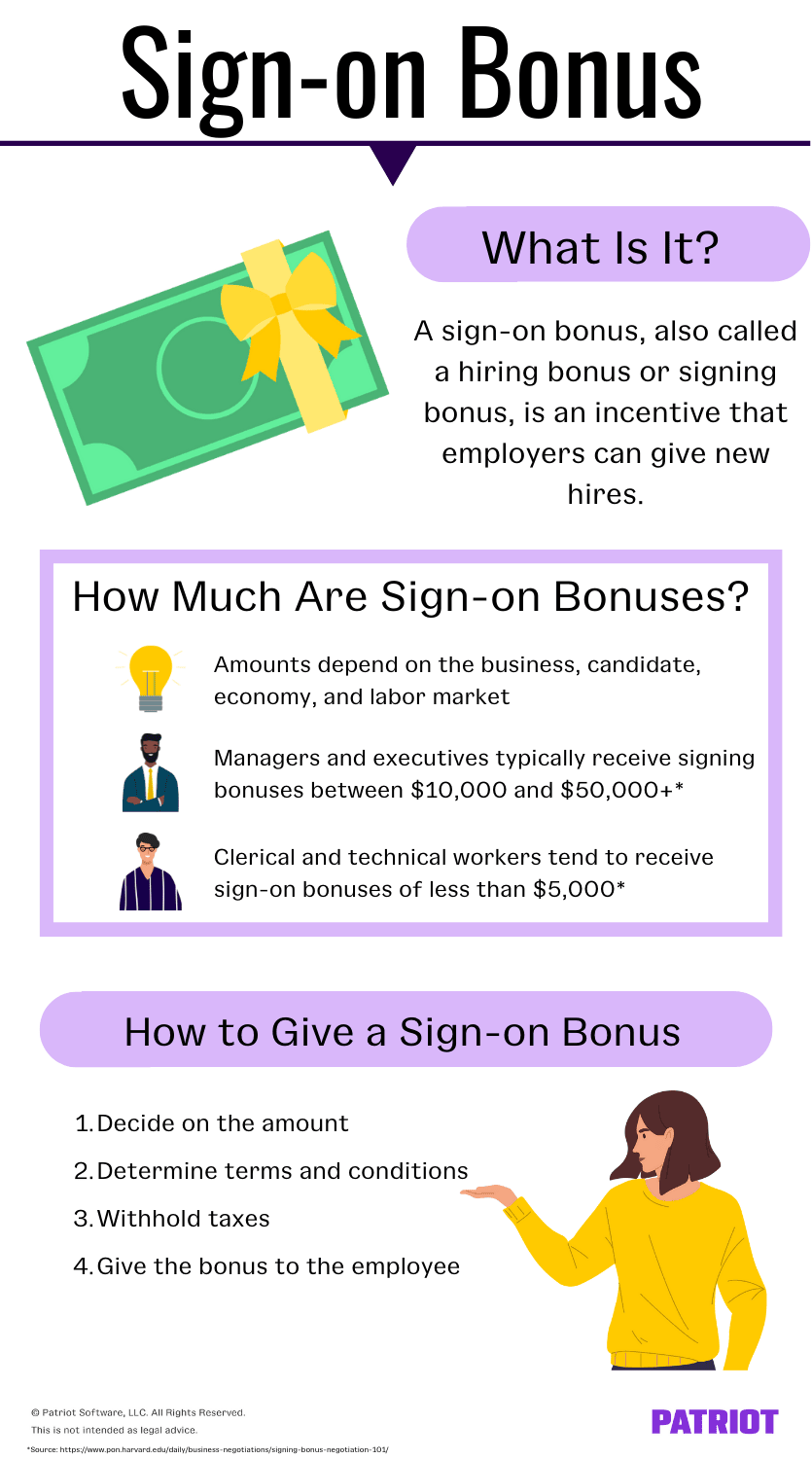 what is a sign-on bonus, how much is it, and how to give a sign-on bonus