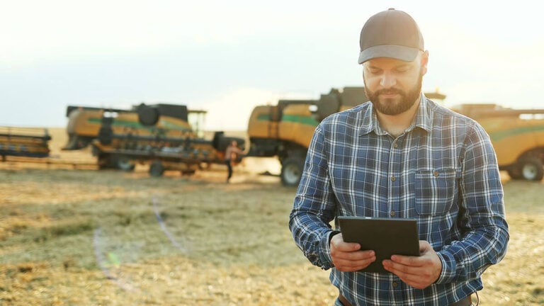 Agricultural business owner on his farm.