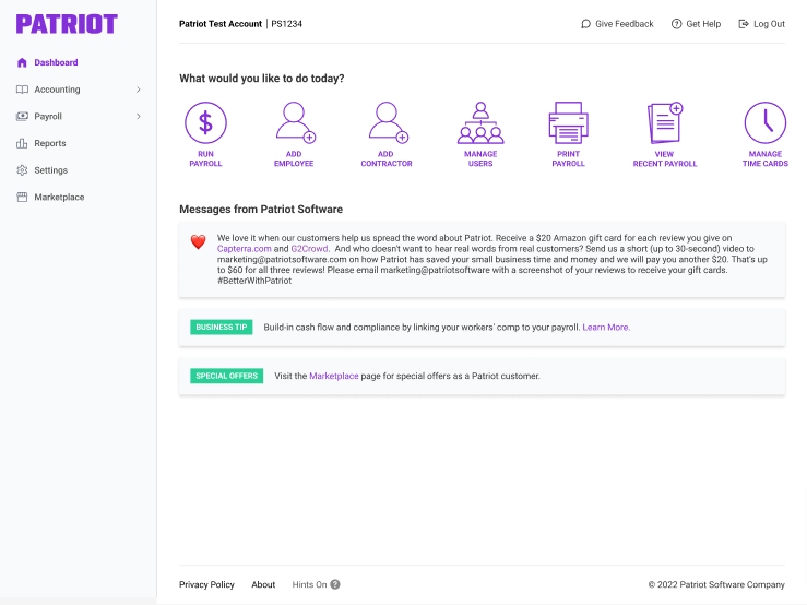 Patriot's accounting and payroll's fresh new look