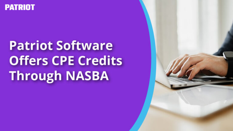 Patriot Software offers CPE credits through NASBA