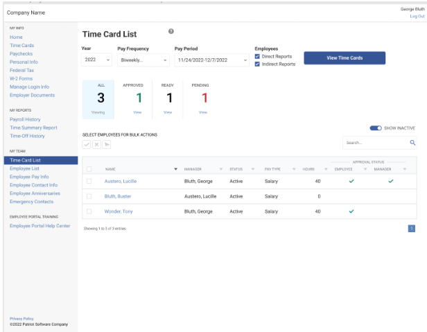 example of time card permissions