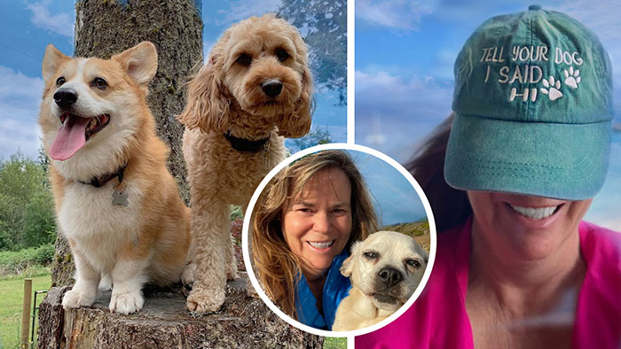Customer Sunni Liston and dogs