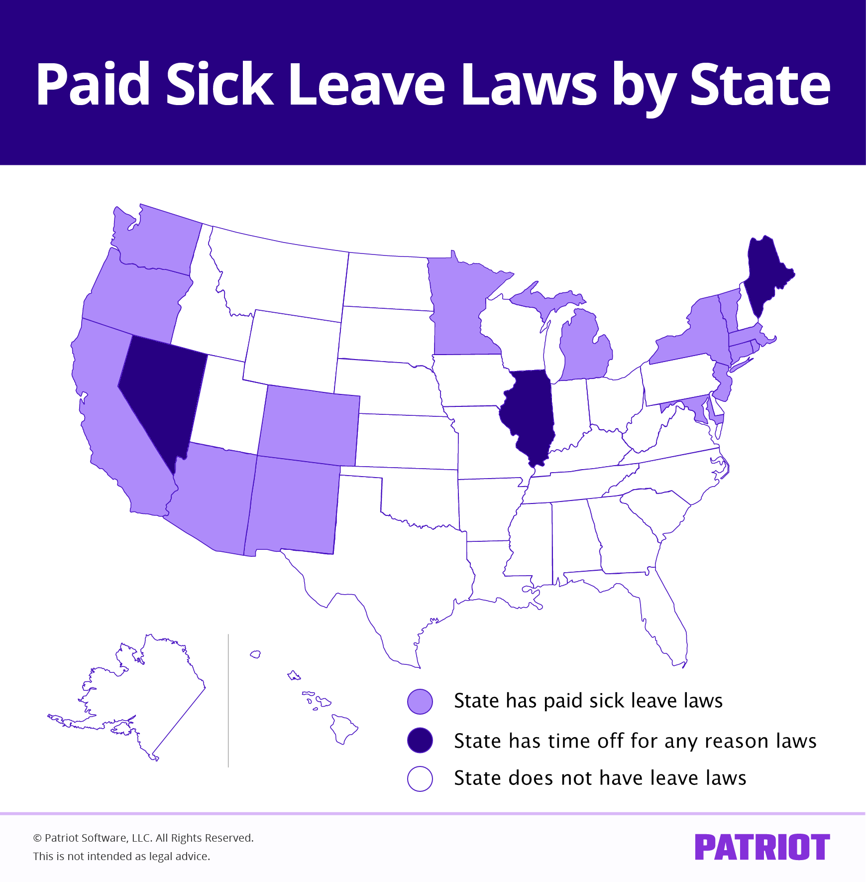 Paid sick leave laws by state: Map