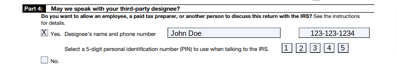 Form 941 2024: Part 4 example