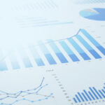 Example of different payroll analytics, including line graph, bar chart, and pie chart.