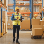 Warehouse worker preparing a workplace incident report