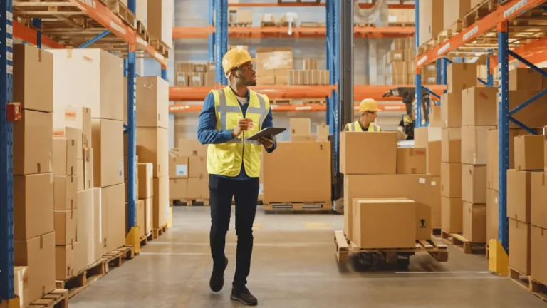 Warehouse worker preparing a workplace incident report