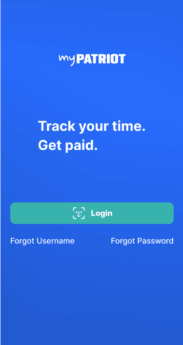 example of Patriot mobile app face id enabled