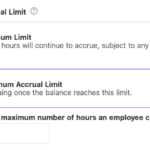 example of the maximum accrual cap field in software