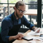Man reviewing gross profit