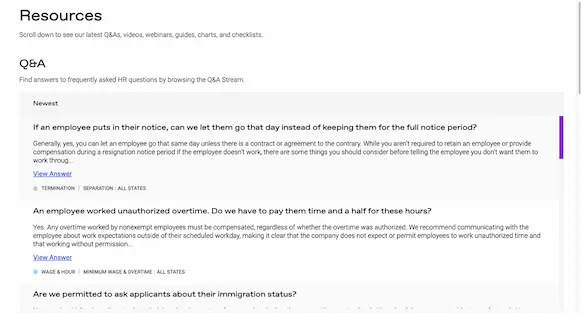 HR Resources screenshot