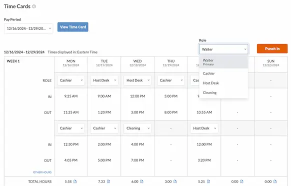 Screenshot of Patriot's pay rate description in the Time & Attendance software add-on.
