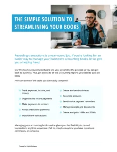 Premium Accounting PDF preview with picture.