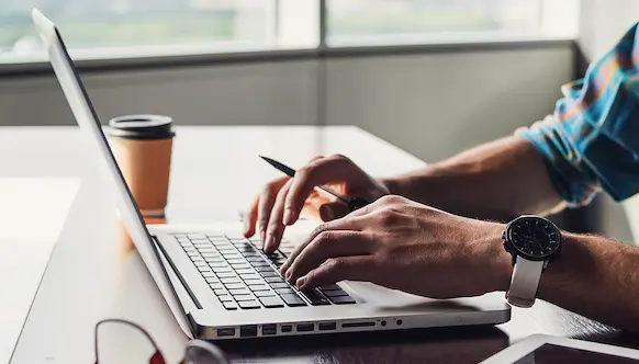 Man using laptop