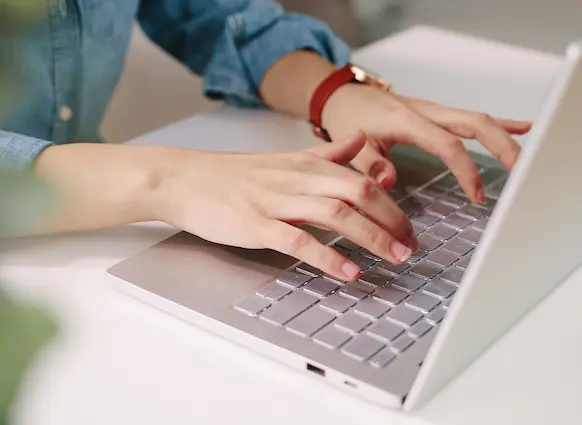 Person using laptop