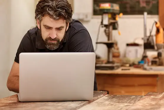 Startup owner running payroll