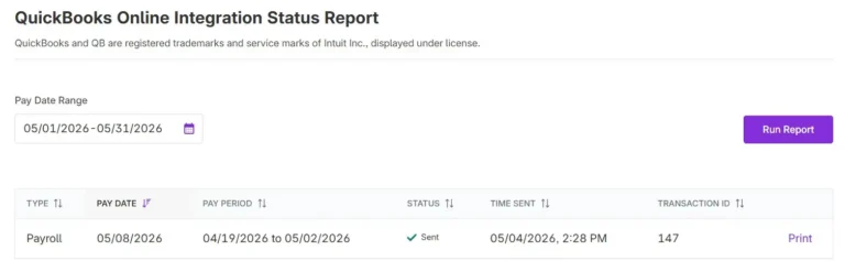 status integration report in Patriot
