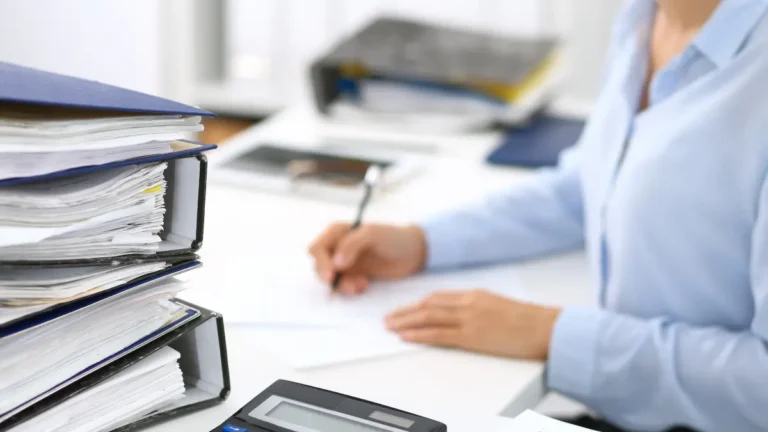Bookkeeper working.
